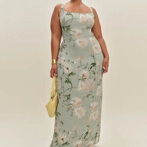 Reformation Chime Dress Es Green - Size 18